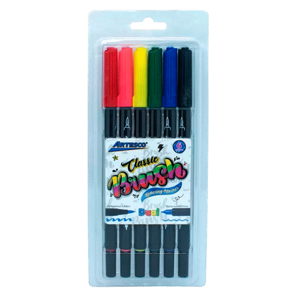 Marcadores Artesco Classic Brush (6 Unidades)