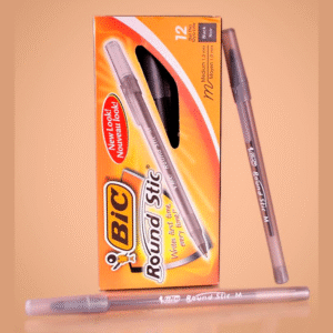 Bolígrafos BIC Round Stic Negro (Caja de 12)