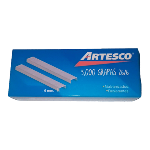 Grapas Artesco 26/6 (5,000 Unidades)