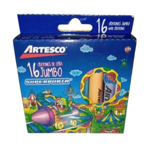 Crayones de Cera Jumbo x16 Artesco Superpunta