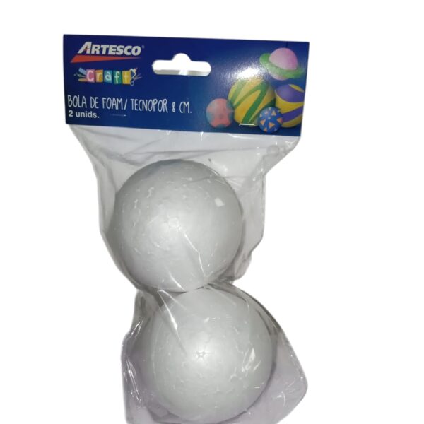 Bola de Foam/Tecnoport Artesco 8 cm (2 unidades)