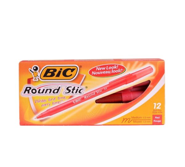 Bolígrafos BIC Round Stic Rojo (12 unidades)