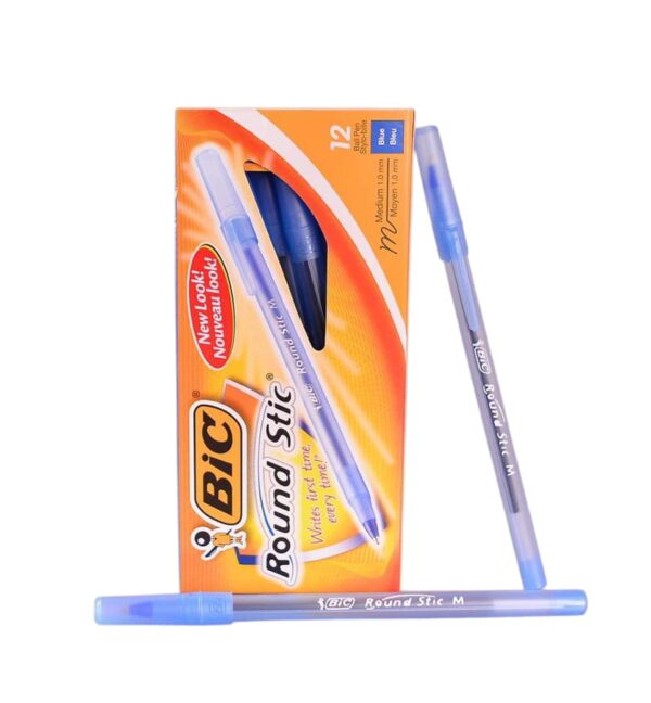 Bolígrafos BIC Round Stic Azul (12 unidades)