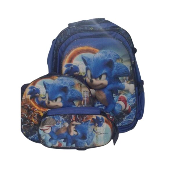 Set de Mochila Sonic con Lonchera y Estuche