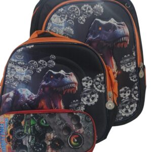 Set de Mochila Dinosaurio con Lonchera y Estuche