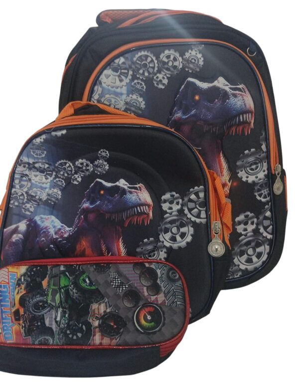 Set de Mochila Dinosaurio con Lonchera y Estuche
