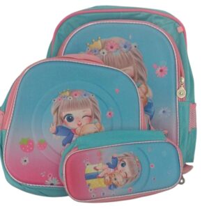 Set de Mochila Princesa con Lonchera y Estuche