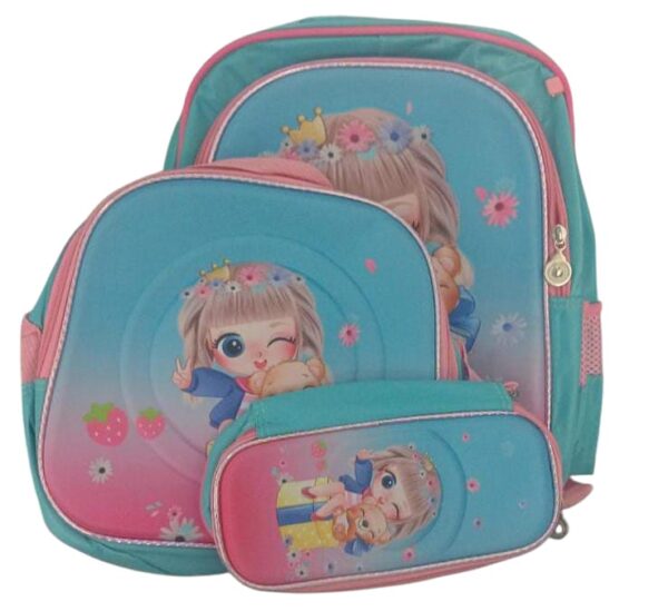 Set de Mochila Princesa con Lonchera y Estuche