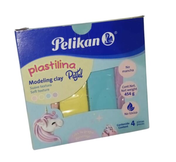 Plastilina Pelikan Pastel x4 (masilla)